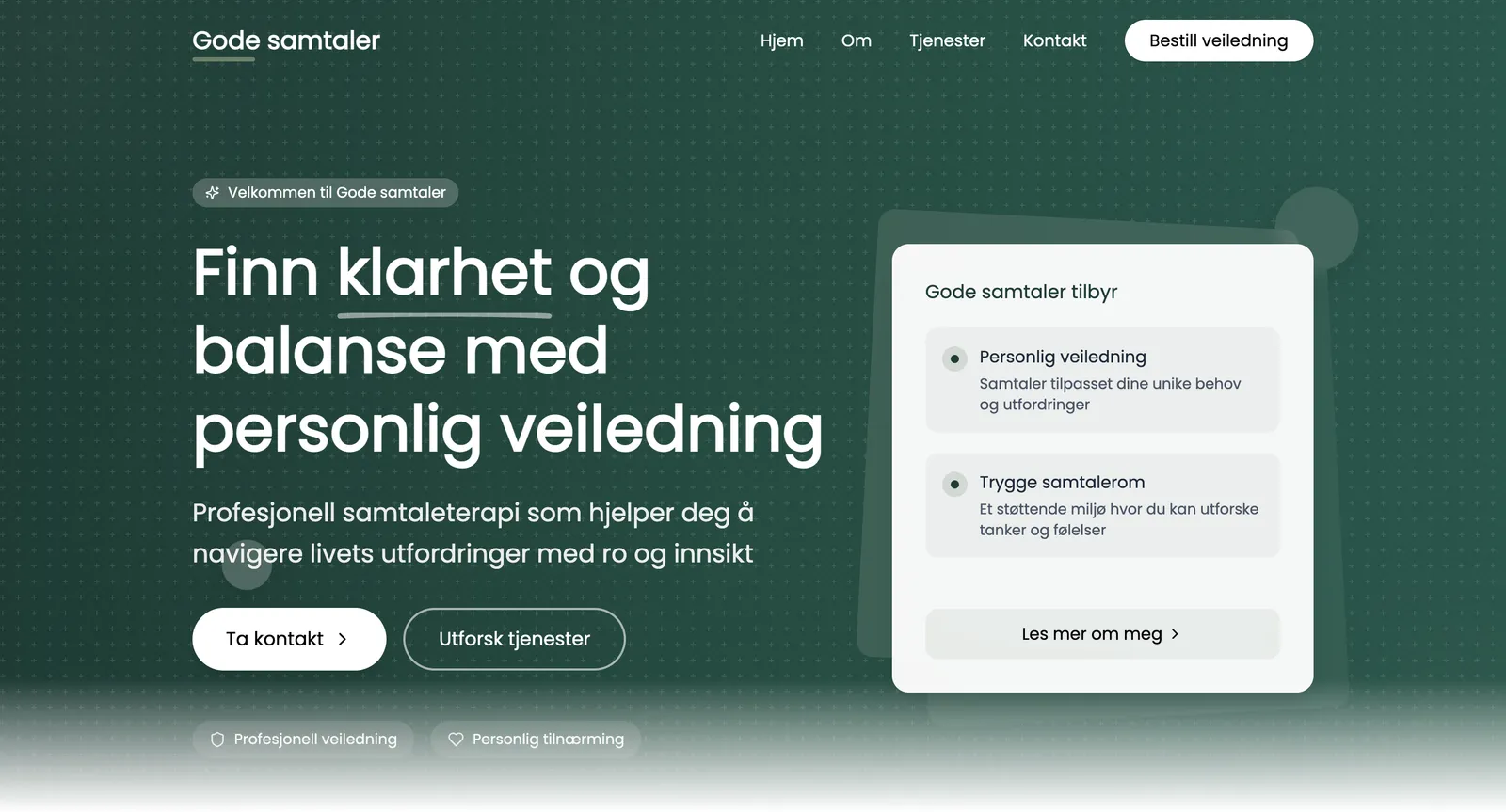 Forsiden til nettsiden Gode samtaler