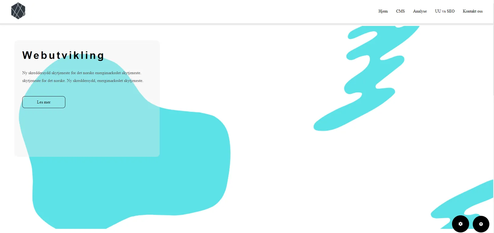 Forsiden til samlesiden Salha Web